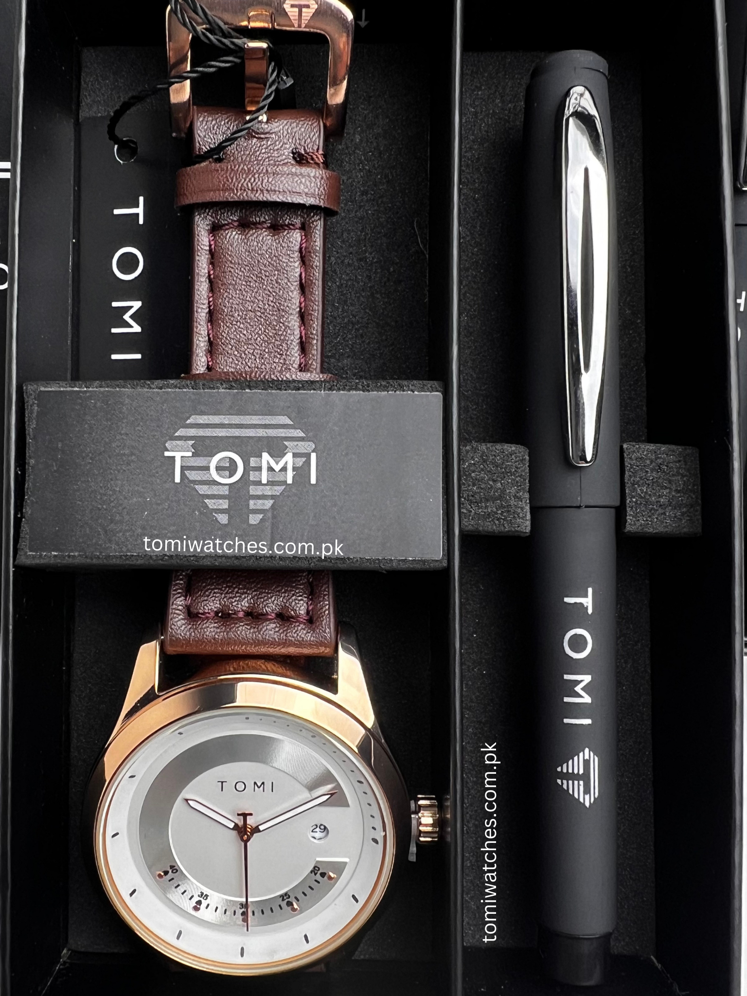 TOMI T-099 Men's Watch with Pen Gift Set - Tomi Watches