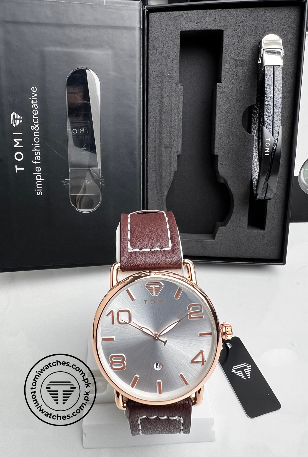 TOMI T-035 Men's Luxury Watch & Bracelet Gift Set - Tomi Watches