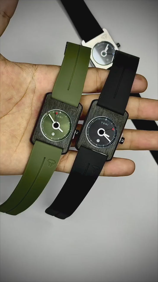 TOMI T-022 Magnet Master Lock Silicone Straps Tomi Tank Watches - Tomi Watches