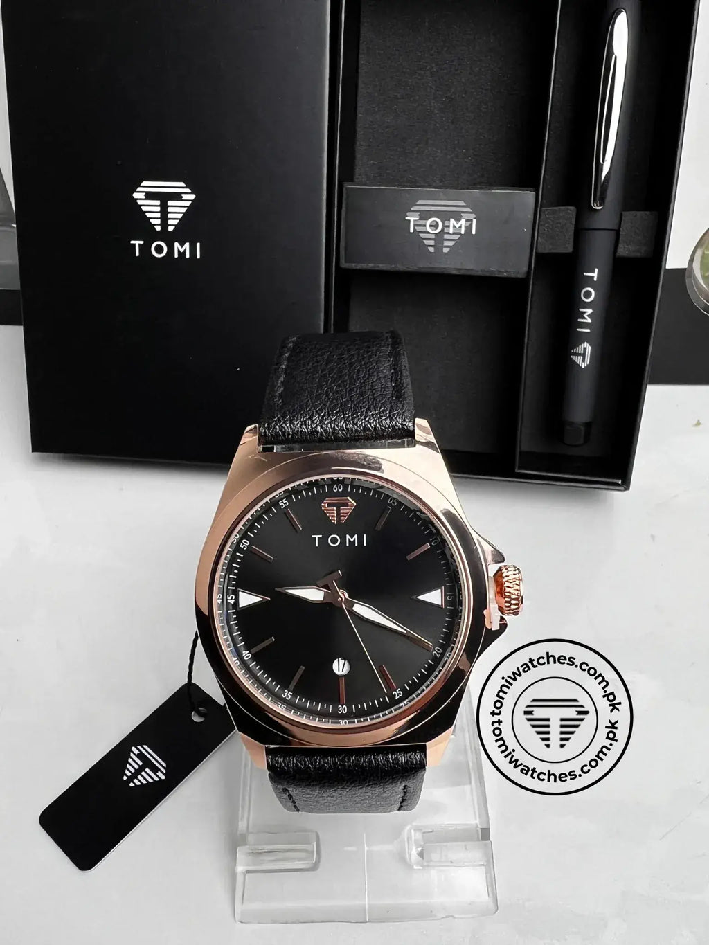 TOMI T-041 Business Watch with Pen Gift Set - Tomi Watches