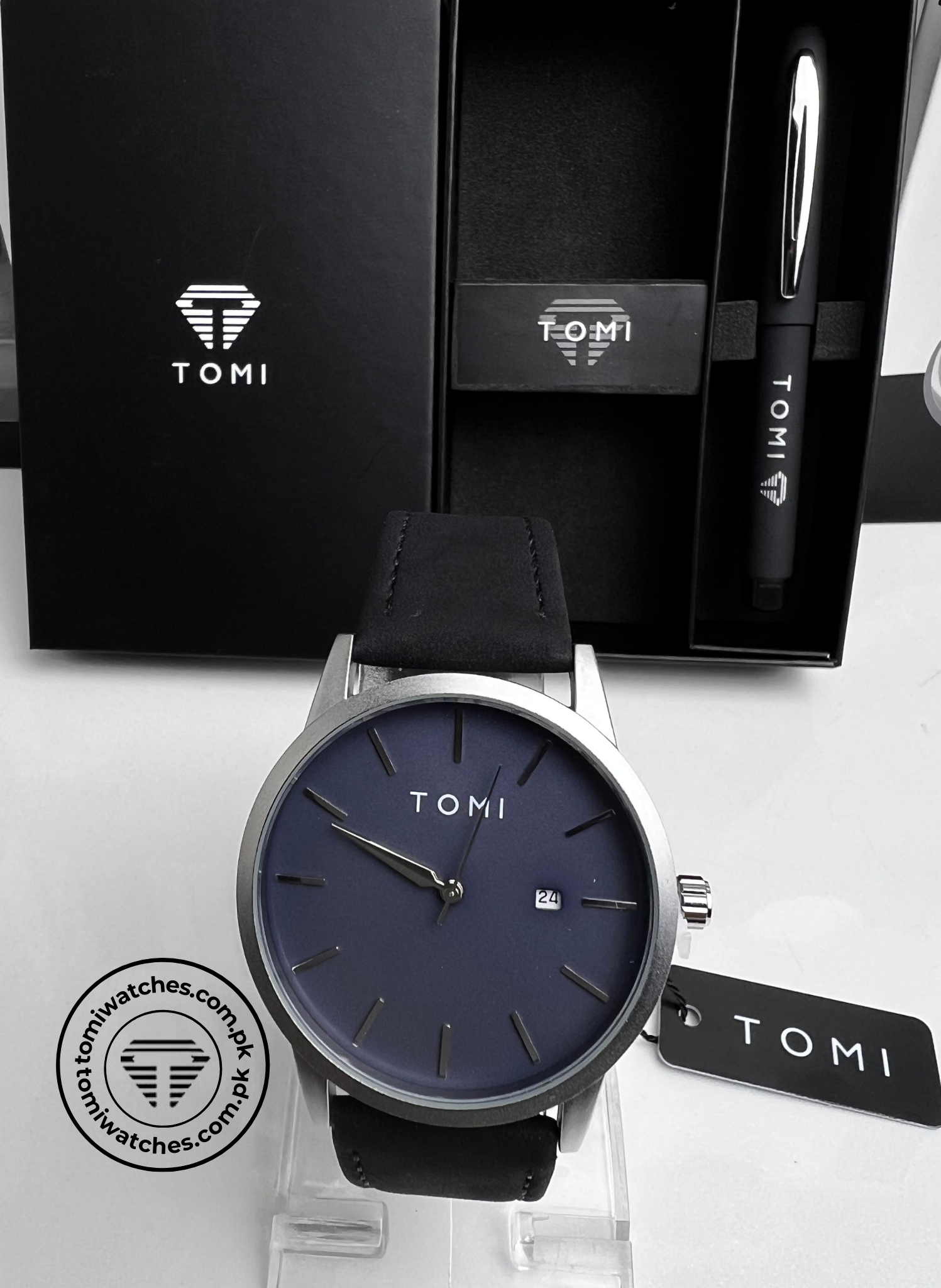 TOMI T-071 Men Watch Date with Pen Gift Set - Tomi Watches