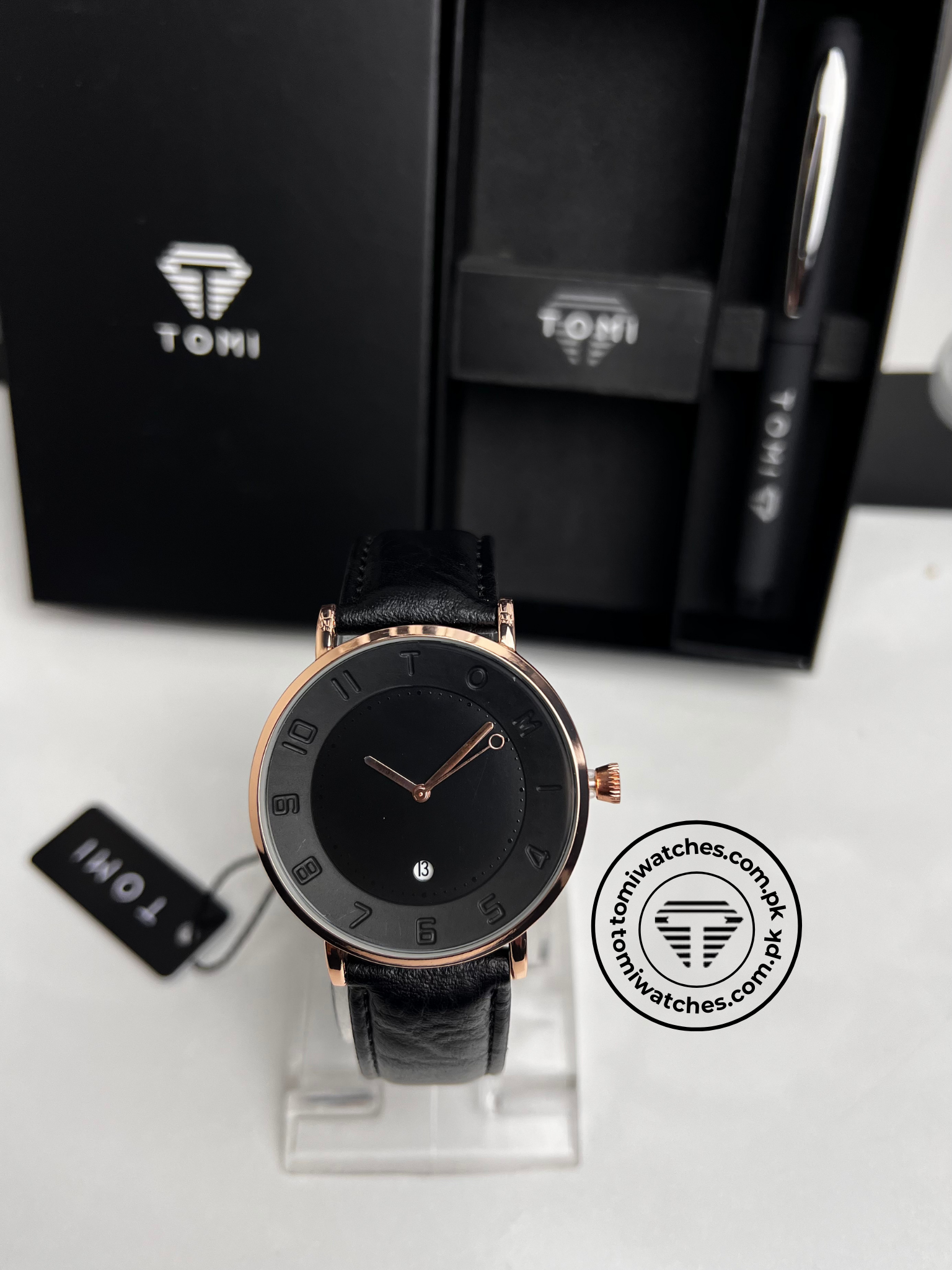 TOMI T-085 Men's Watch with Pen Gift Set - Tomi Watches