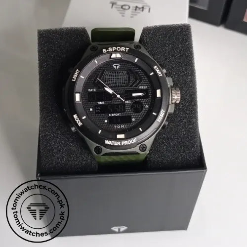 TOMI T-215 Sports Watch Digital Dual Time Unisex Sports Watch - Tomi Watches