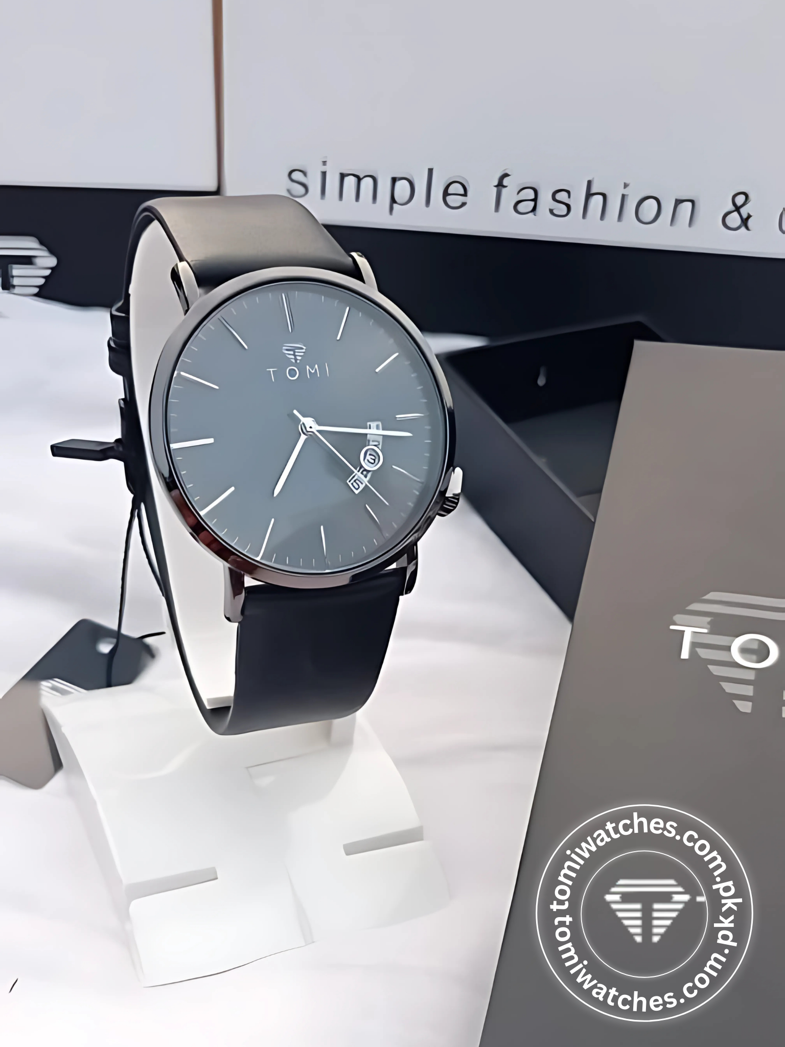 Tomi T-018 Quatrz Luxury Stainless Steel Wrist Watch For Mens - Tomi Watches