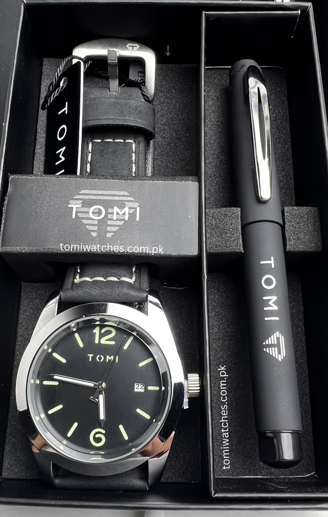 TOMI T-095 Men's Watch with Pen Gift Set - Tomi Watches