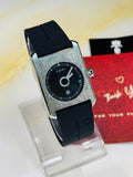TOMI T-022 Magnet Master Lock men's silicone strap watch with black dial
