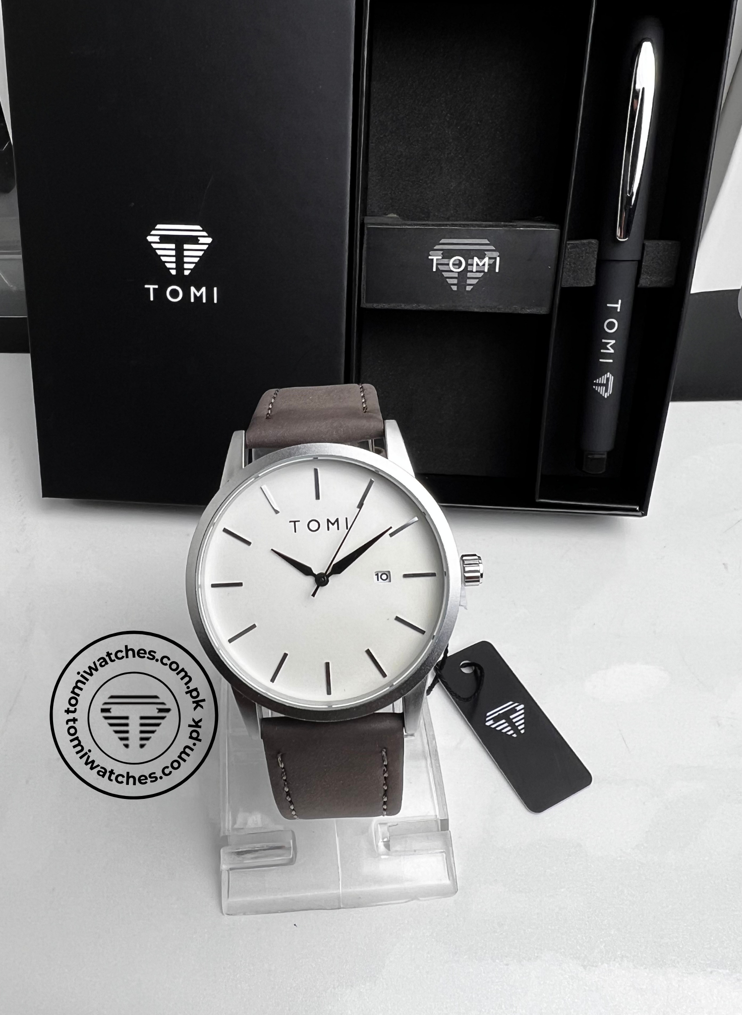 TOMI T-071 Men Watch Date with Pen Gift Set - Tomi Watches
