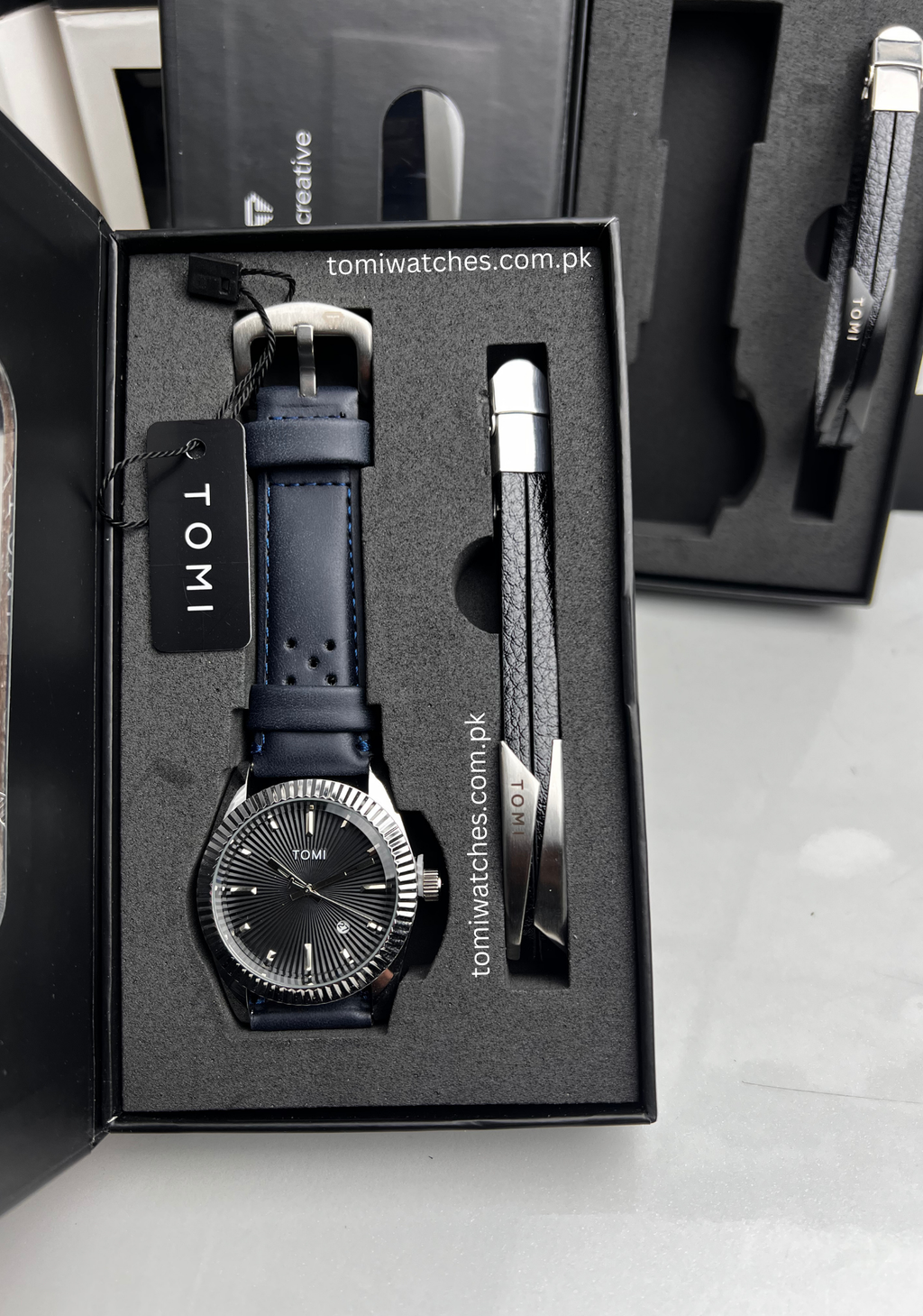 TOMI T-098 Stylish Men's Watch & Bracelet Gift Set - Tomi Watches