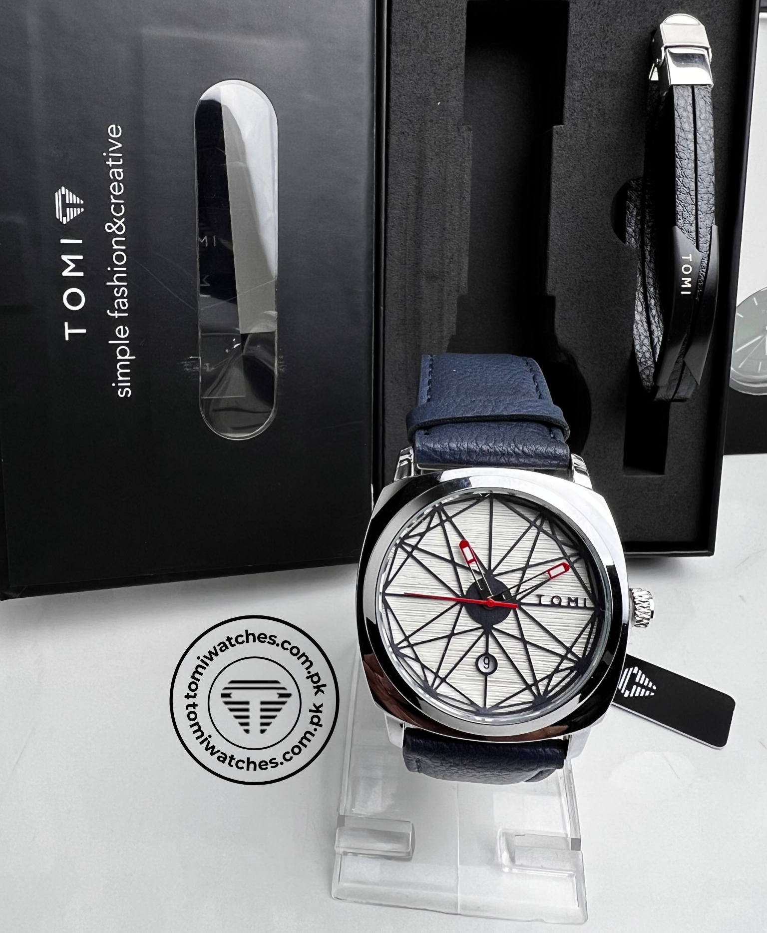 TOMI T-112 Stylish Men's Watch with Bracelet Gift Set - Tomi Watches