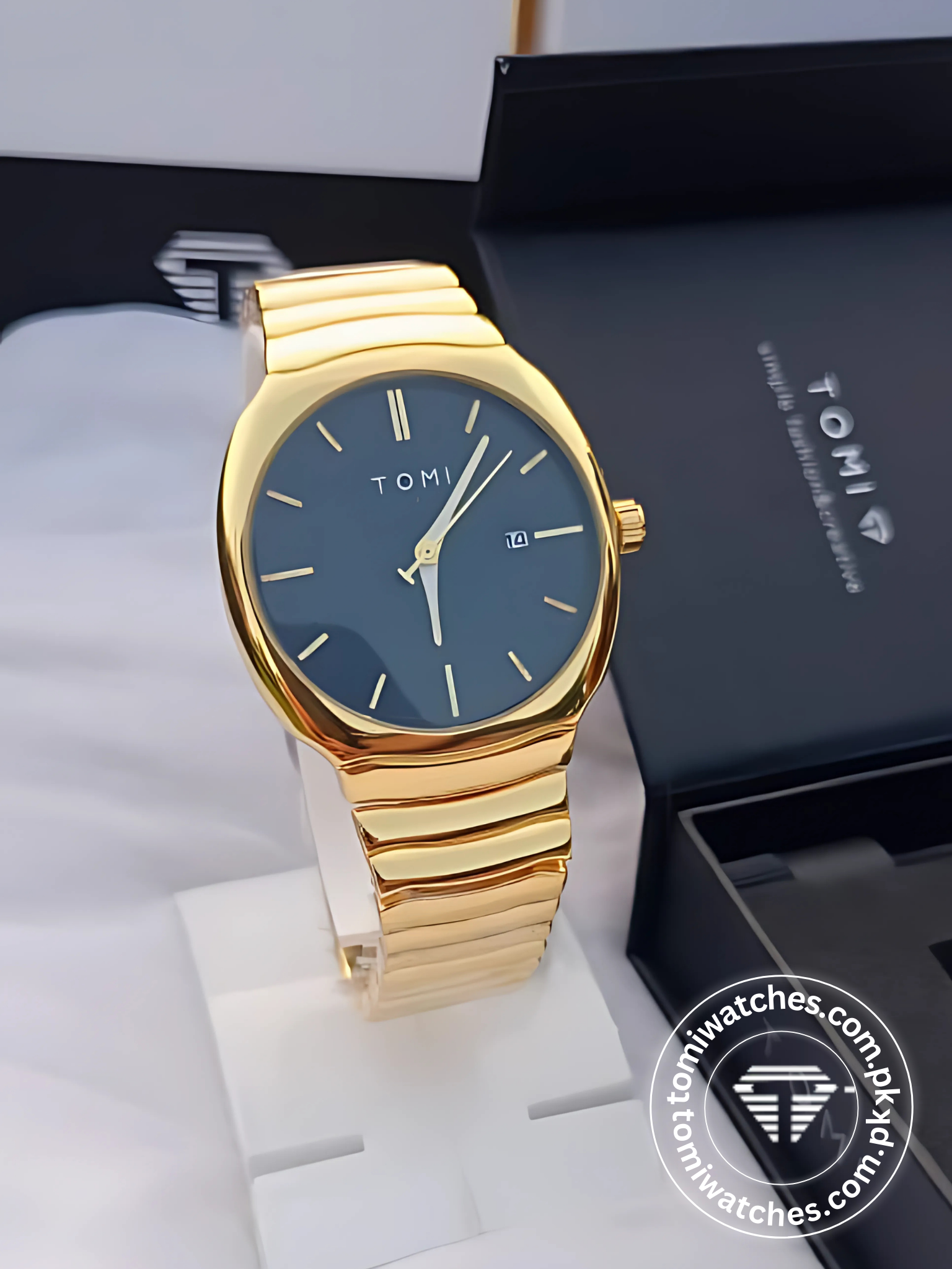 Tomi T-307 Luxury Quartz Stainless Steel Chain Wrist Watch for Mens | Elegant & Durable Timepiece - Tomi Watches