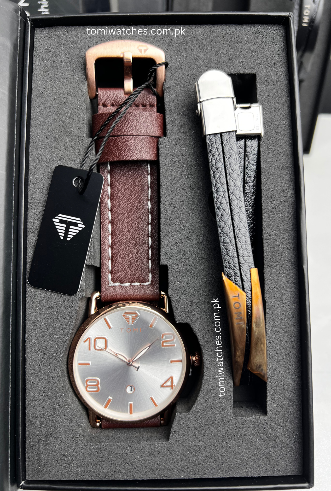 TOMI T-035 Men's Luxury Watch & Bracelet Gift Set - Tomi Watches