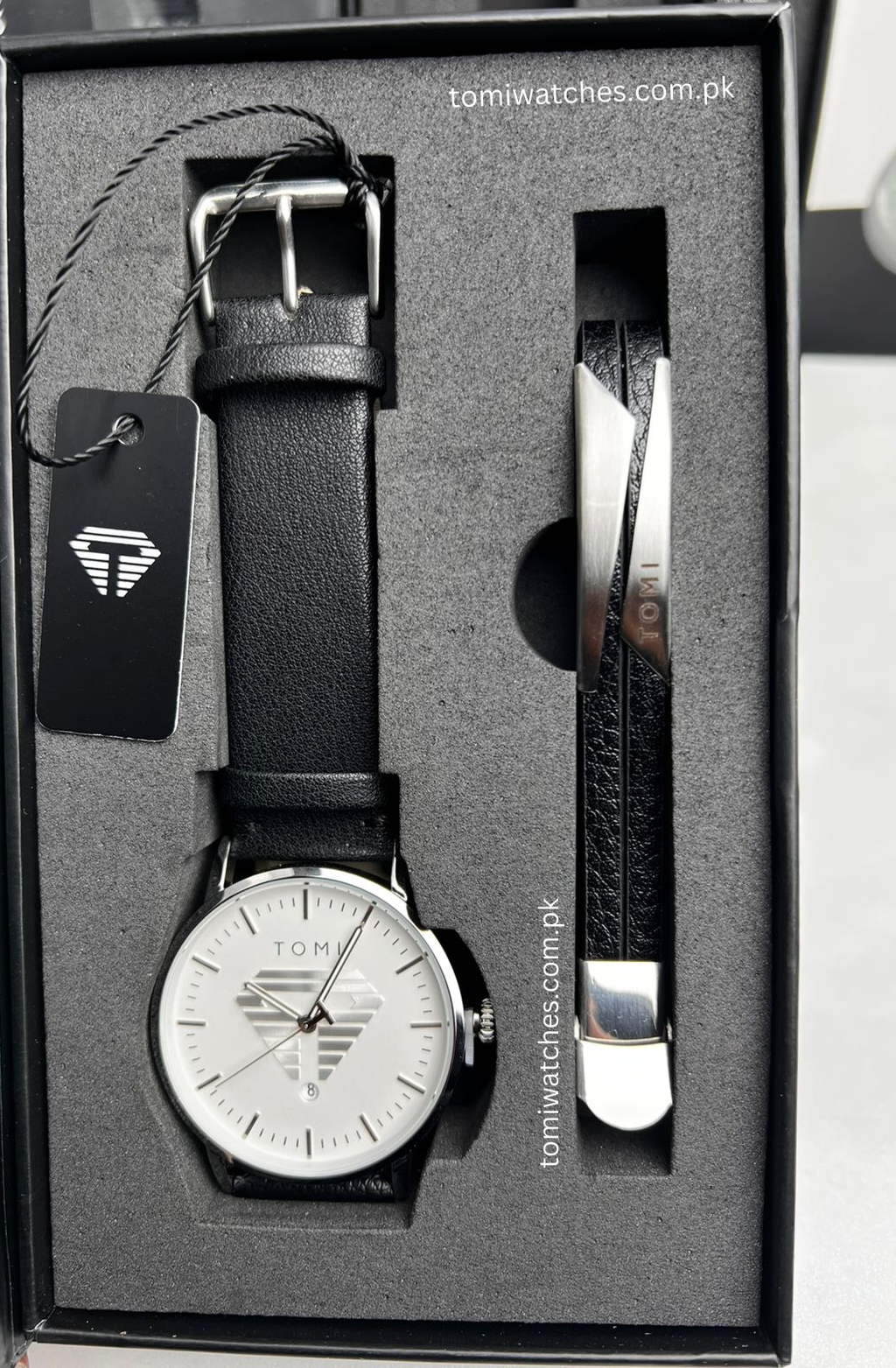 TOMI T-042 Stylish Men's Watch & Bracelet Gift Set - Tomi Watches