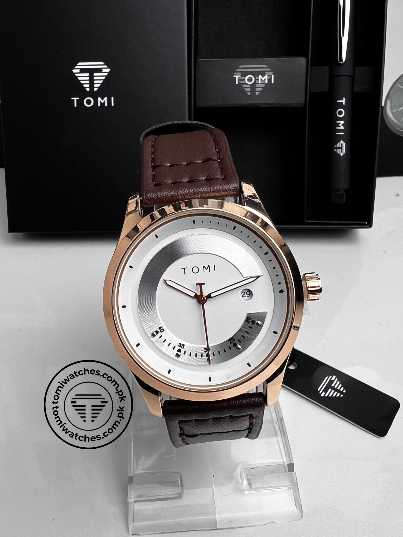 TOMI T-099 Men's Watch with Pen Gift Set - Tomi Watches