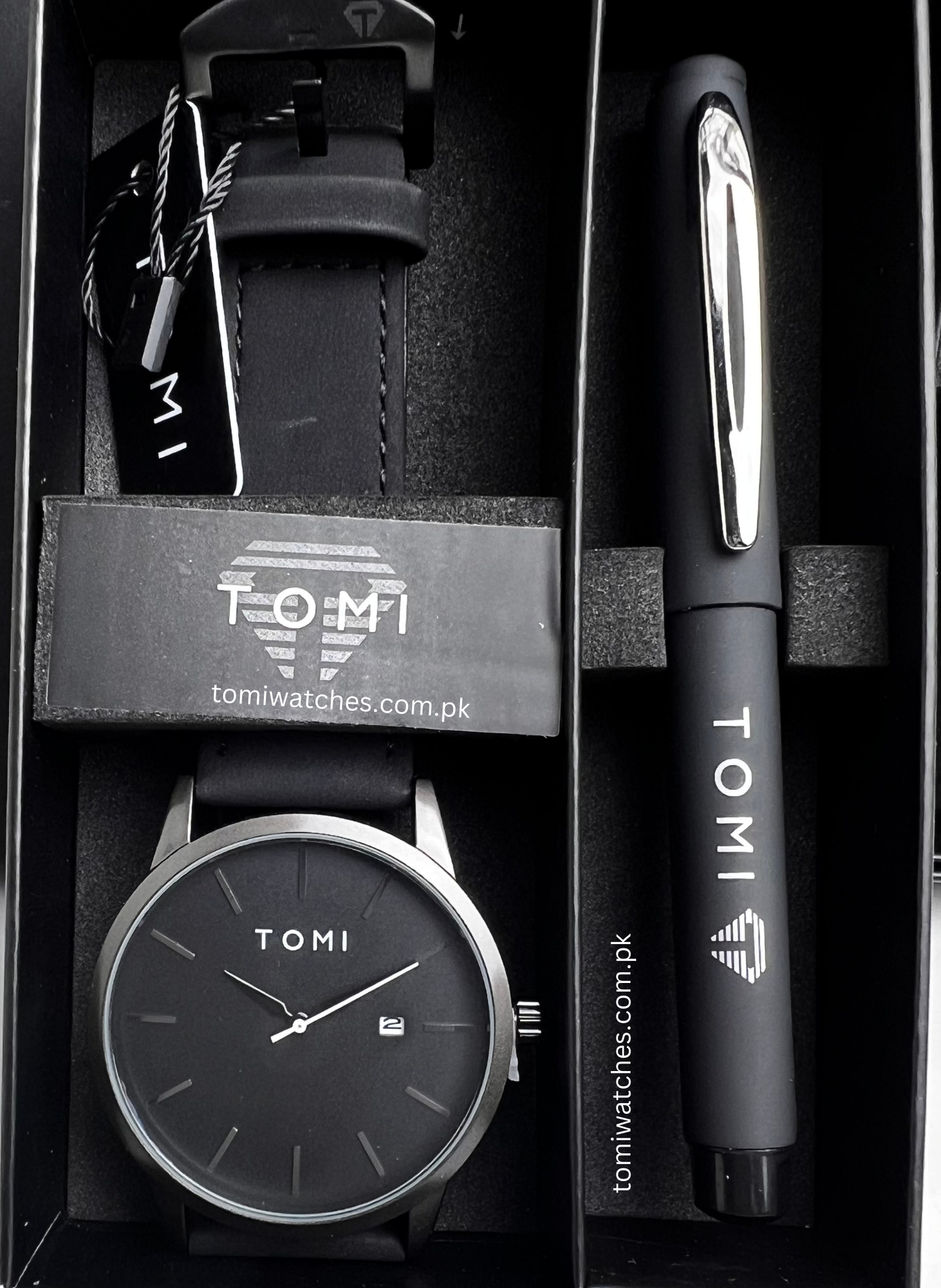 TOMI T-071 Men Watch Date with Pen Gift Set - Tomi Watches