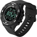 TOMI T-214 Men's Digital Sports Watch - All-black digital sports watch with a rugged strap.