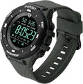 TOMI T-214 Men's Digital Sports Watch - Dark olive green digital sports watch with a black strap.