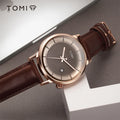 TOMI T-101 Men's Casual Quartz Watch Silver Dial and Metal Bracelet