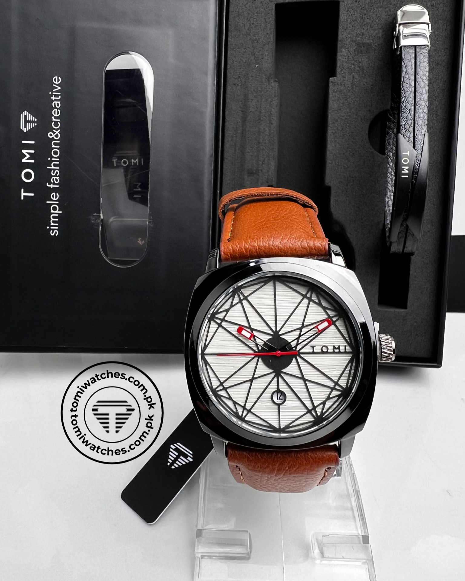 TOMI T-112 Stylish Men's Watch with Bracelet Gift Set - Tomi Watches