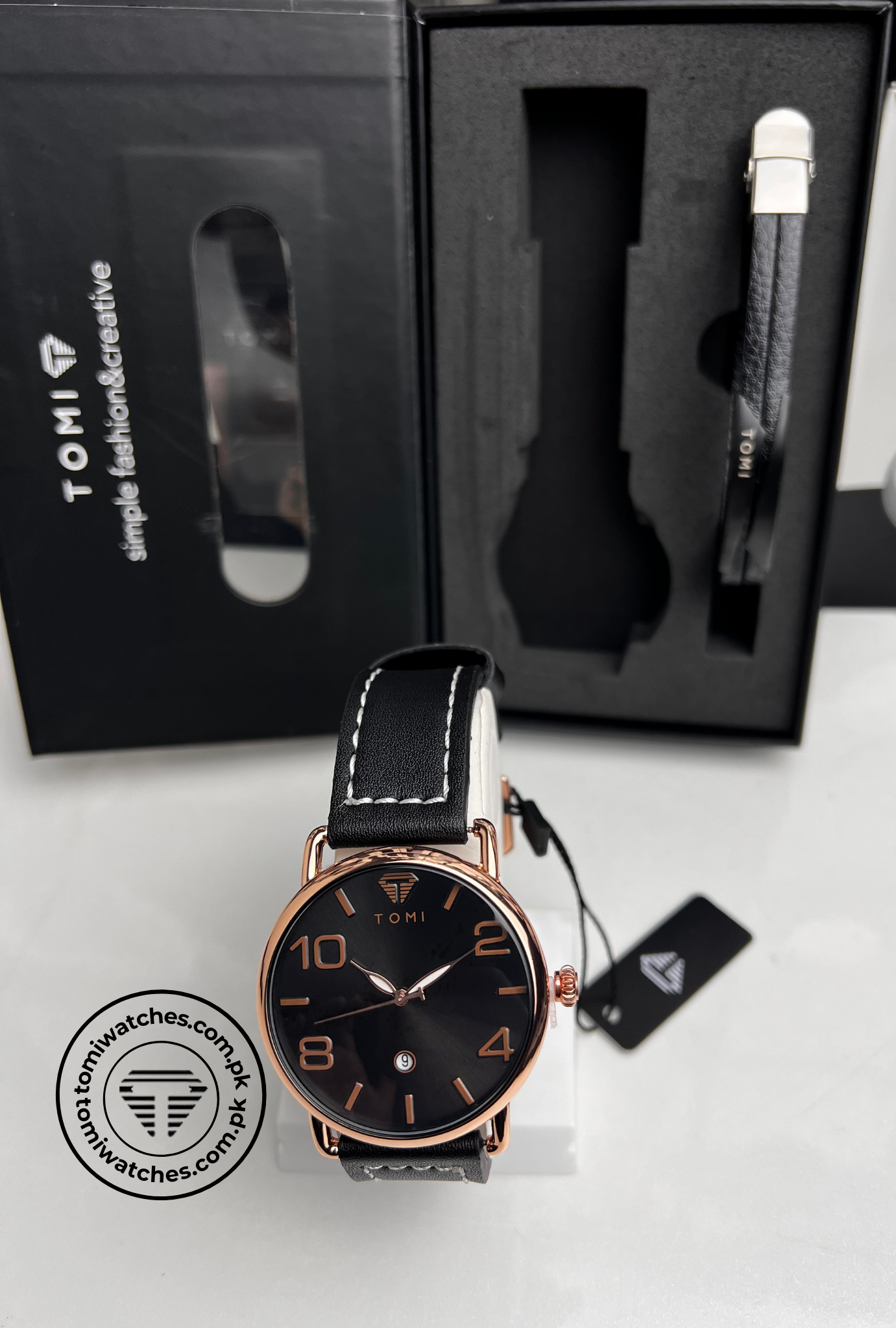 TOMI T-035 Men's Luxury Watch & Bracelet Gift Set - Tomi Watches
