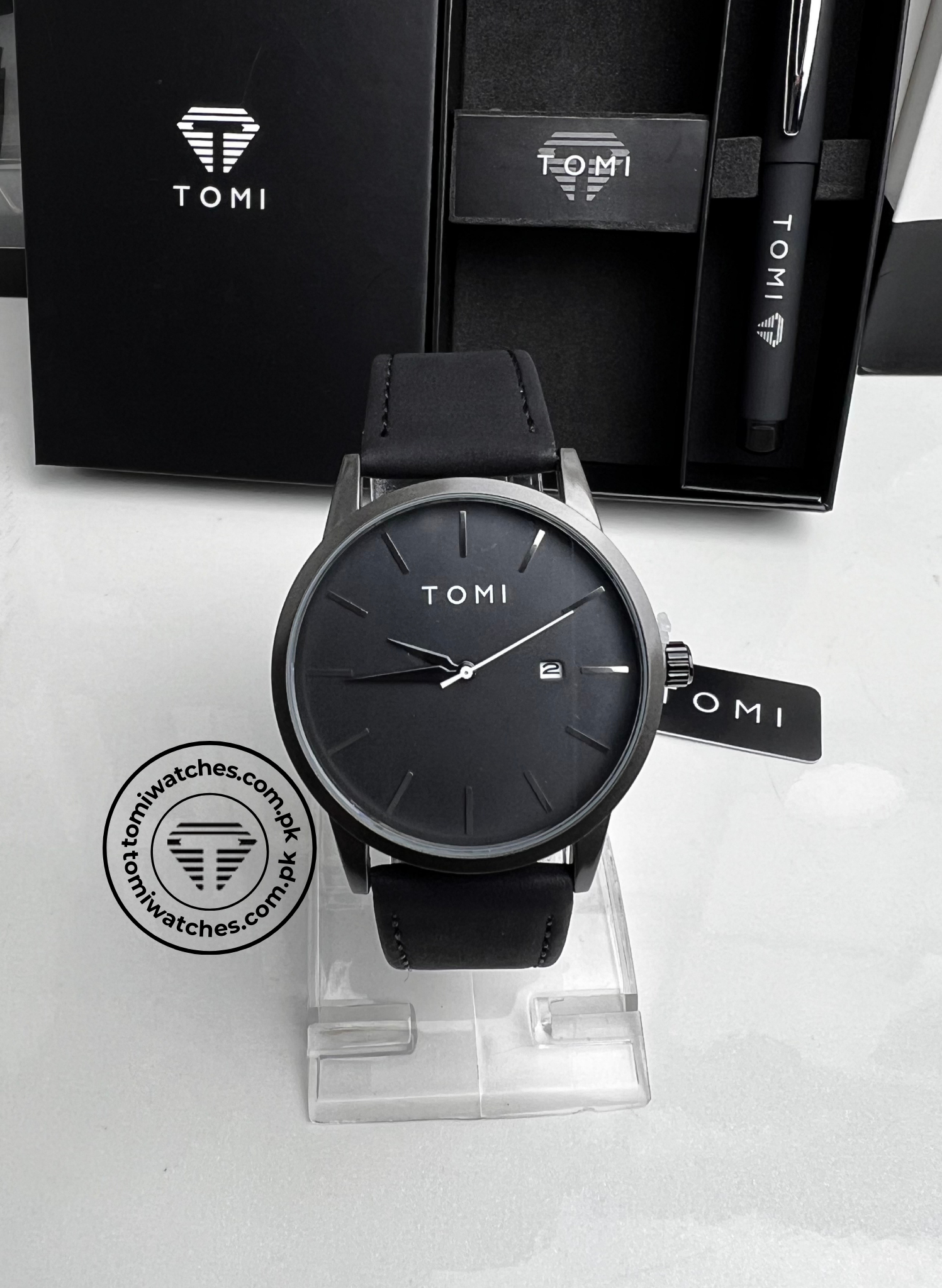 TOMI T-071 Men Watch Date with Pen Gift Set - Tomi Watches