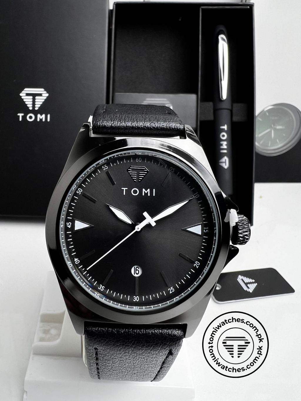 TOMI T-041 Business Watch with Pen Gift Set - Tomi Watches