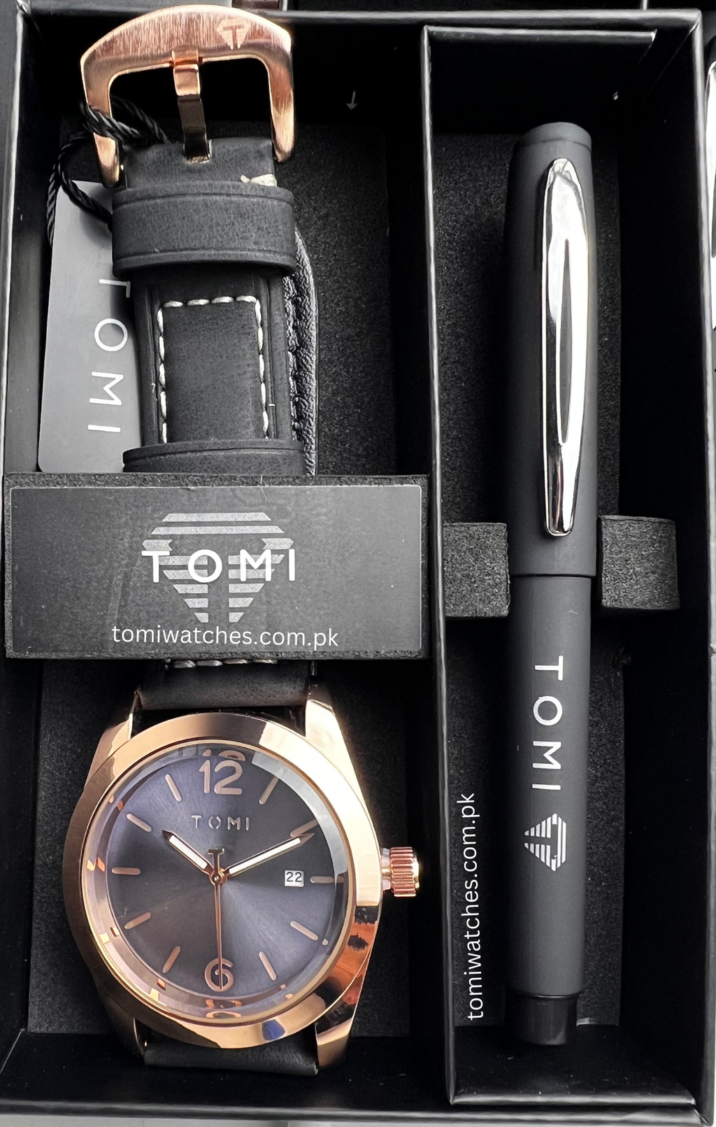 TOMI T-095 Men's Watch with Pen Gift Set - Tomi Watches