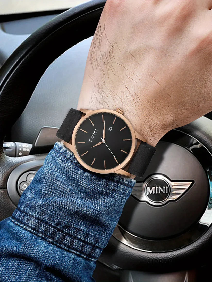 TOMI T-071 Men Watch Date with Pen Gift Set - Tomi Watches