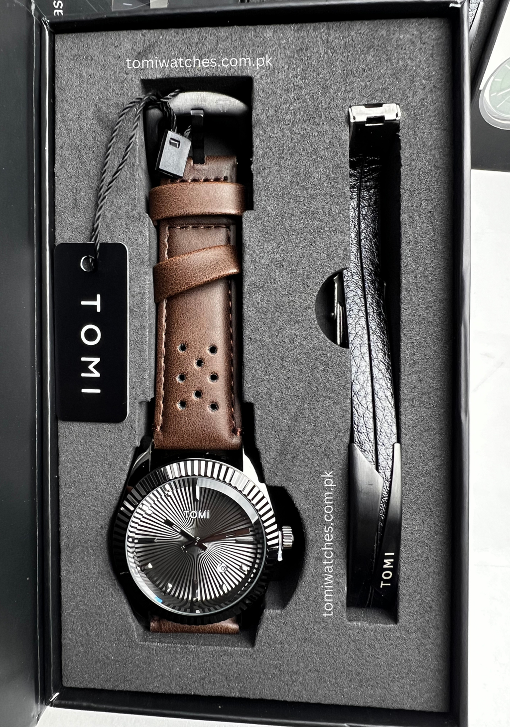 TOMI T-098 Stylish Men's Watch & Bracelet Gift Set - Tomi Watches