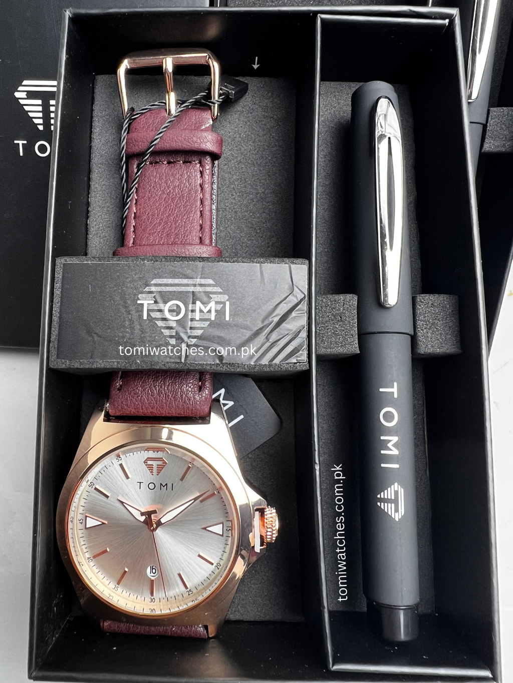 TOMI T-041 Business Watch with Pen Gift Set - Tomi Watches