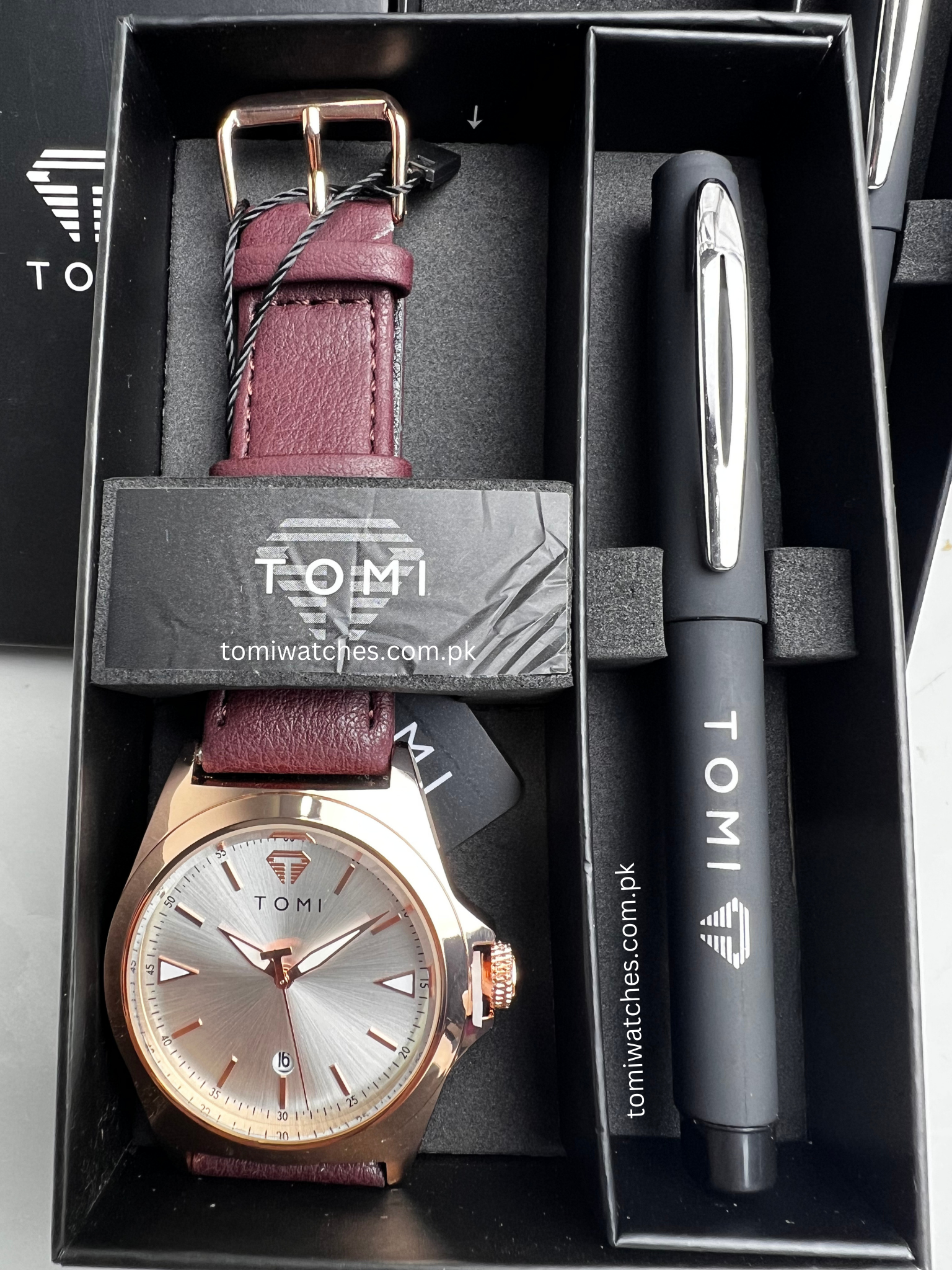 TOMI T-041 Business Watch with Pen Gift Set - Tomi Watches