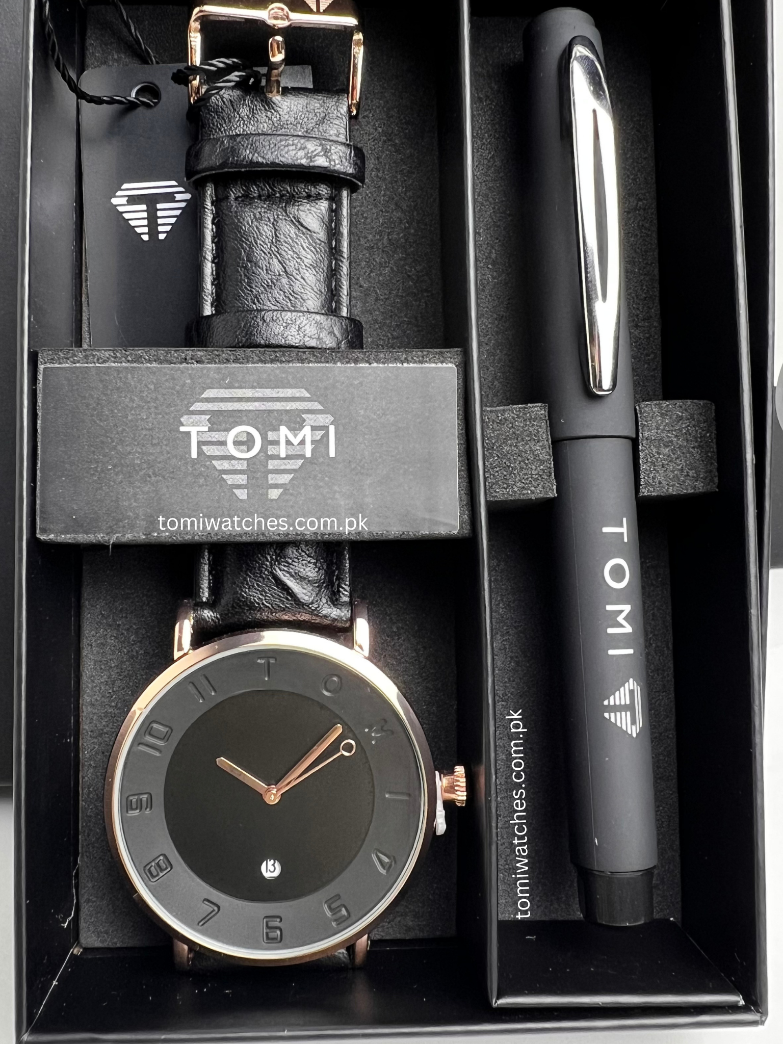 TOMI T-085 Men's Watch with Pen Gift Set - Tomi Watches