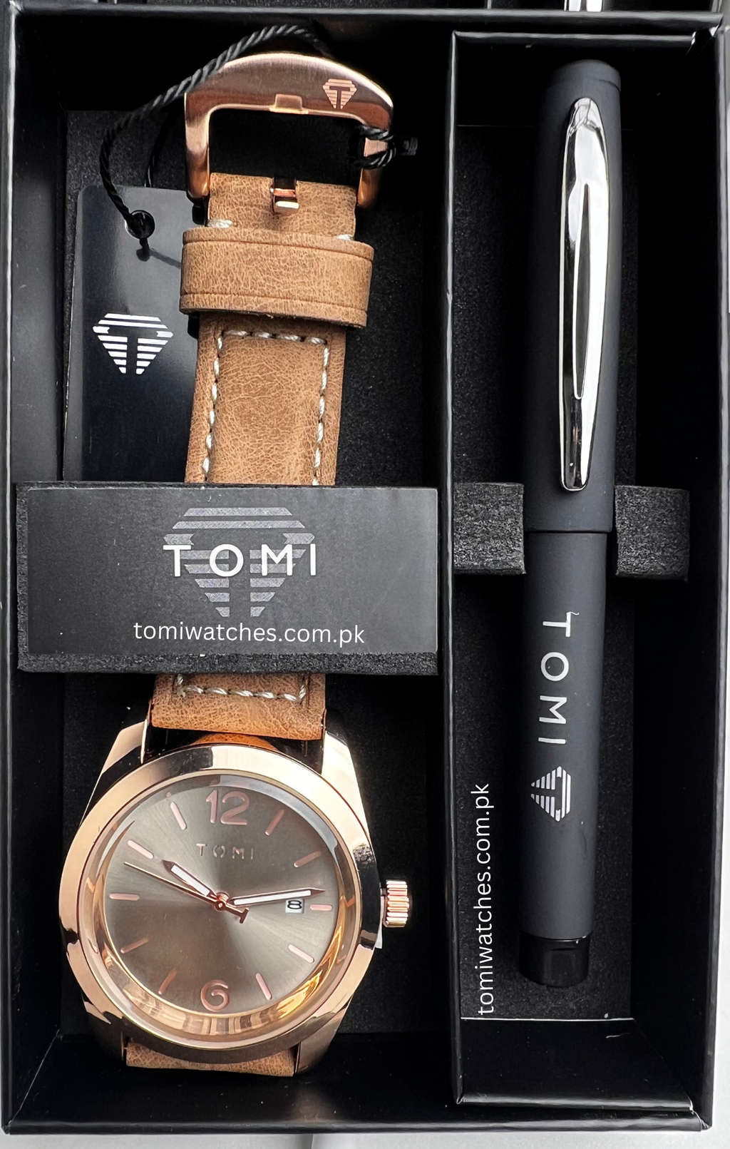 TOMI T-095 Men's Watch with Pen Gift Set - Tomi Watches