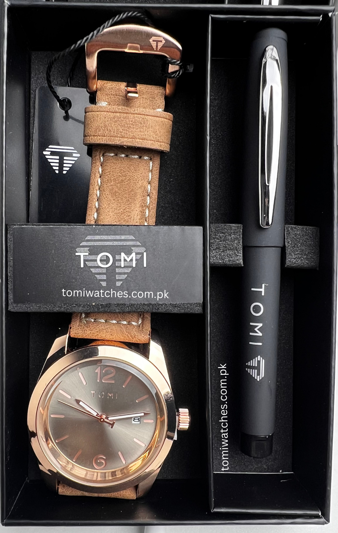 TOMI T-095 Men's Watch with Pen Gift Set - Tomi Watches