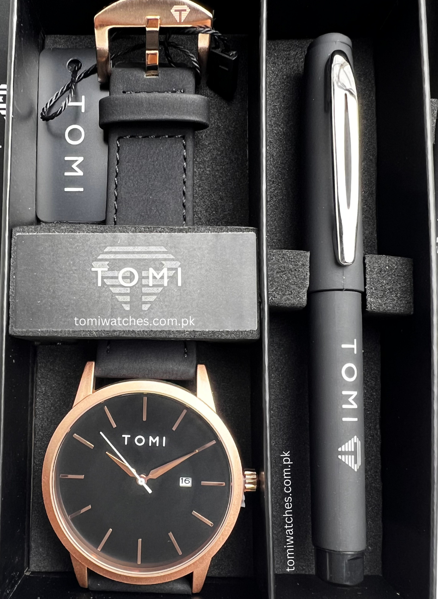 TOMI T-071 Men Watch Date with Pen Gift Set - Tomi Watches