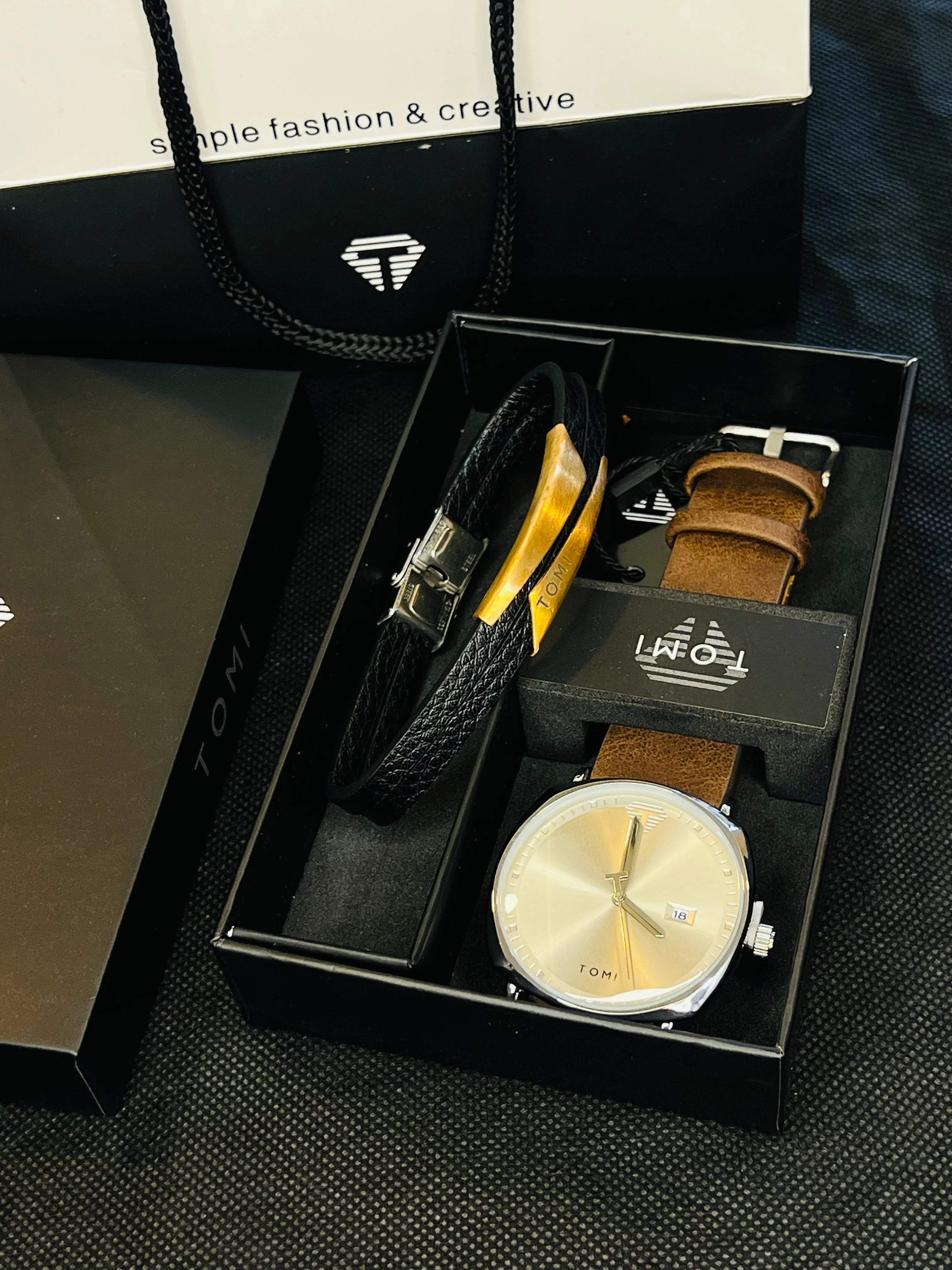 Tomi T-044 Watch & Bracelet Set - Tomi Watches