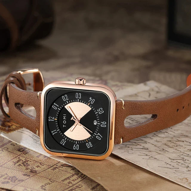 TOMI T-094 Luxury Square Dial Men's Watch - Tomi Watches