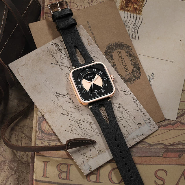 TOMI T-094 Luxury Square Dial Men's Watch - Tomi Watches