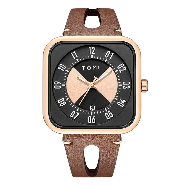 TOMI T-094 Luxury Square Dial Men's Watch - Tomi Watches