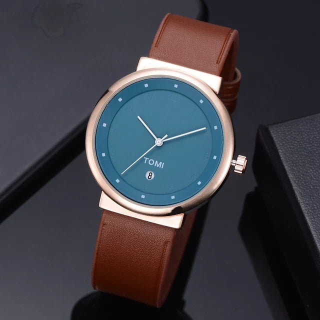 TOMI T-091 Men's Round Dial Watch - Tomi Watches