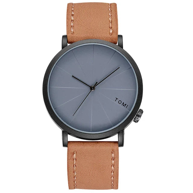 TOMI T-082 Quartz Slim Round Dial Watch - Tomi Watches