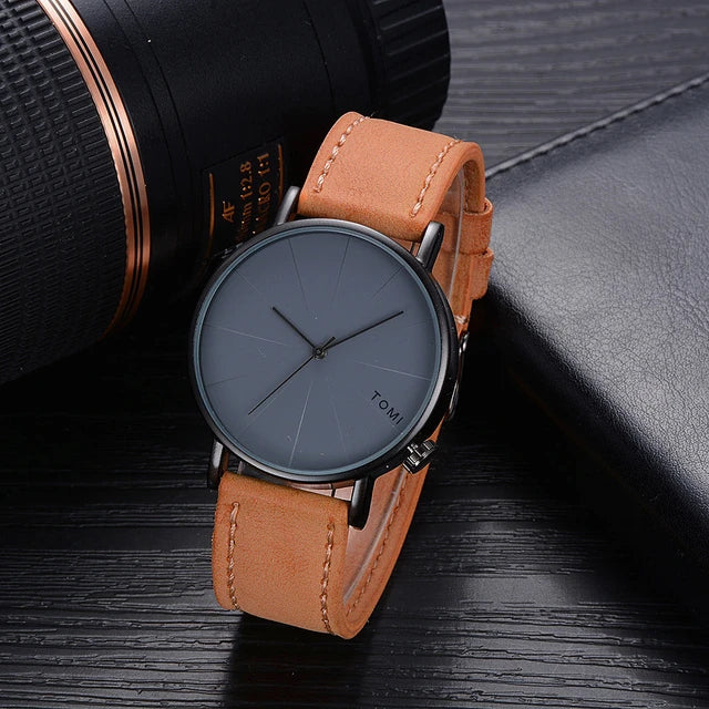 TOMI T-082 Quartz Slim Round Dial Watch - Tomi Watches
