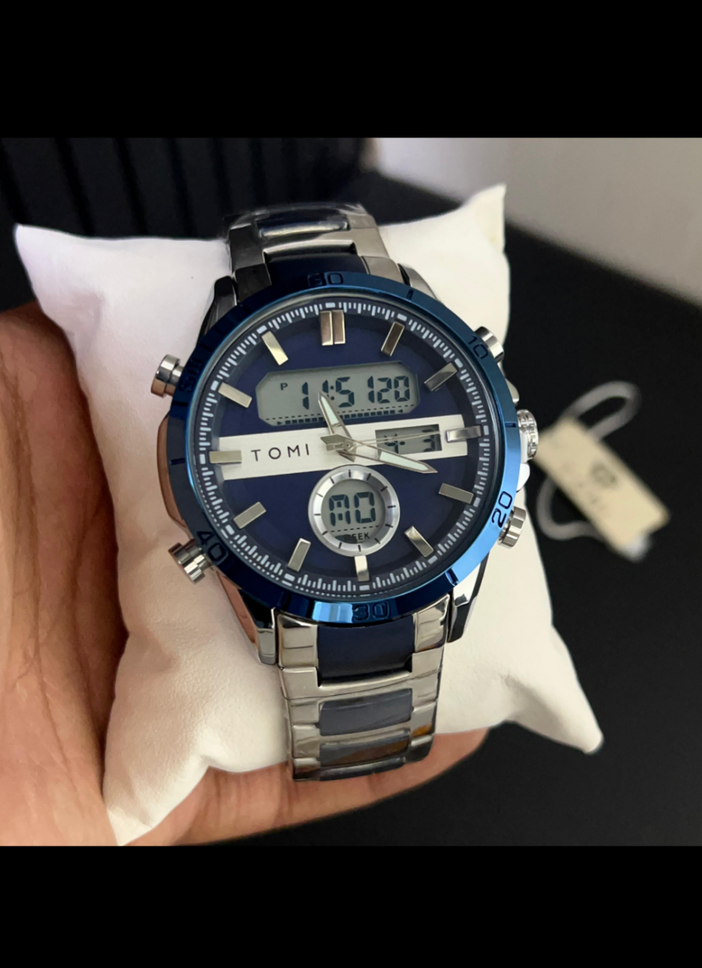 TOMI T-1956 High Quality Chain Watch Dual Time - Tomi Watches