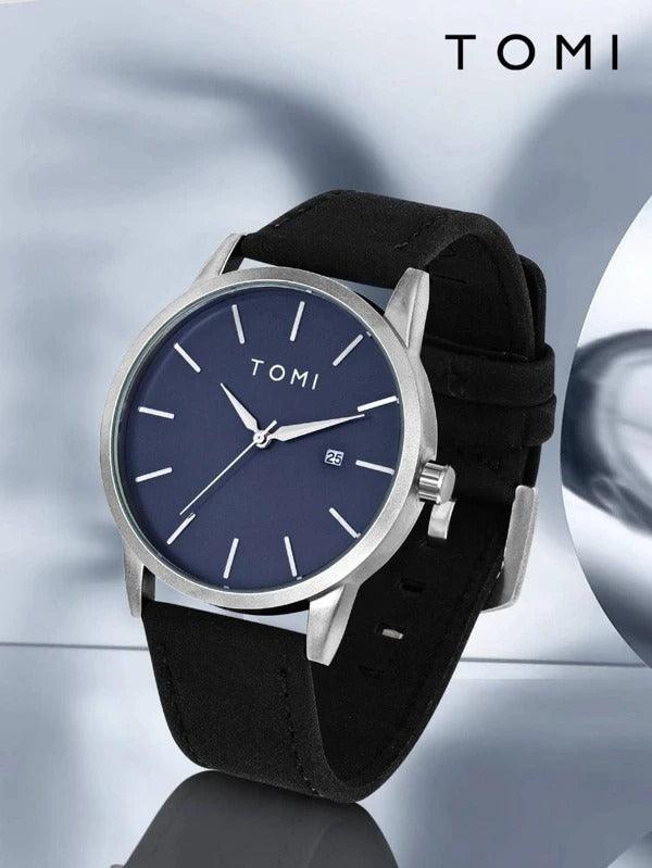 TOMI T-071 Watch For Men Date Quartz Round Shape - Tomi Watches