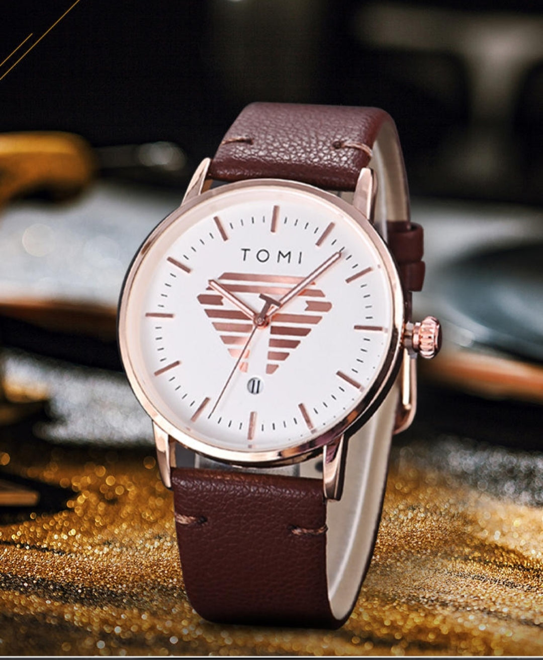 TOMI T-042 Watch For Men's Date Quartz - Tomi Watches