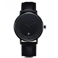 TOMI T-085 all-black minimalist men's watch front view