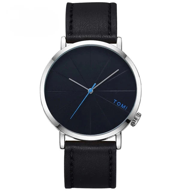 TOMI T-082 Quartz Slim Round Dial Watch - Tomi Watches