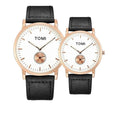 TOMI T-072 Couple Watch Chronograph Quartz Leather Straps - Tomi Watches