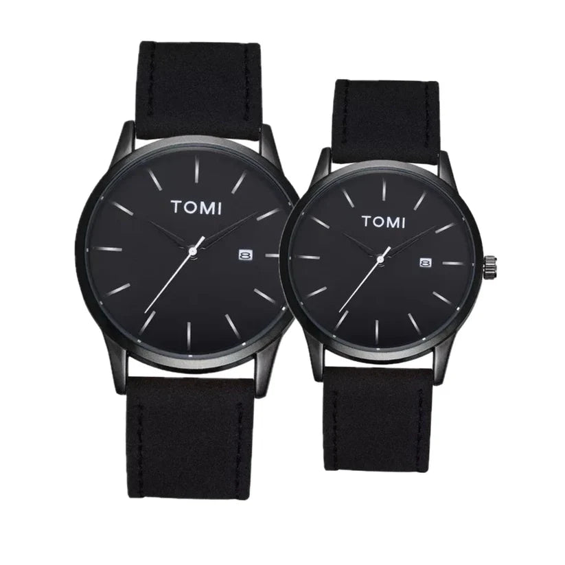 TOMI T-071 Couple Leather Watch - Tomi Watches