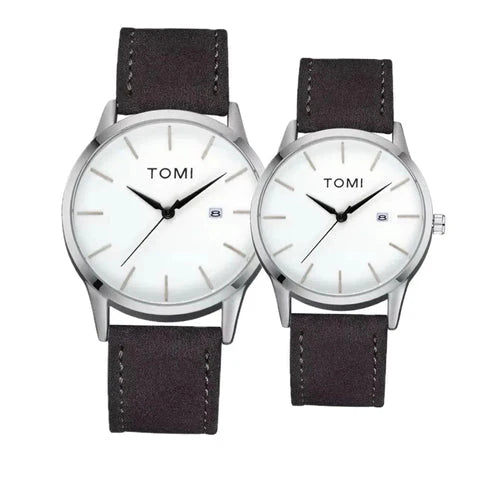 TOMI T-071 Couple Leather Watch - Tomi Watches