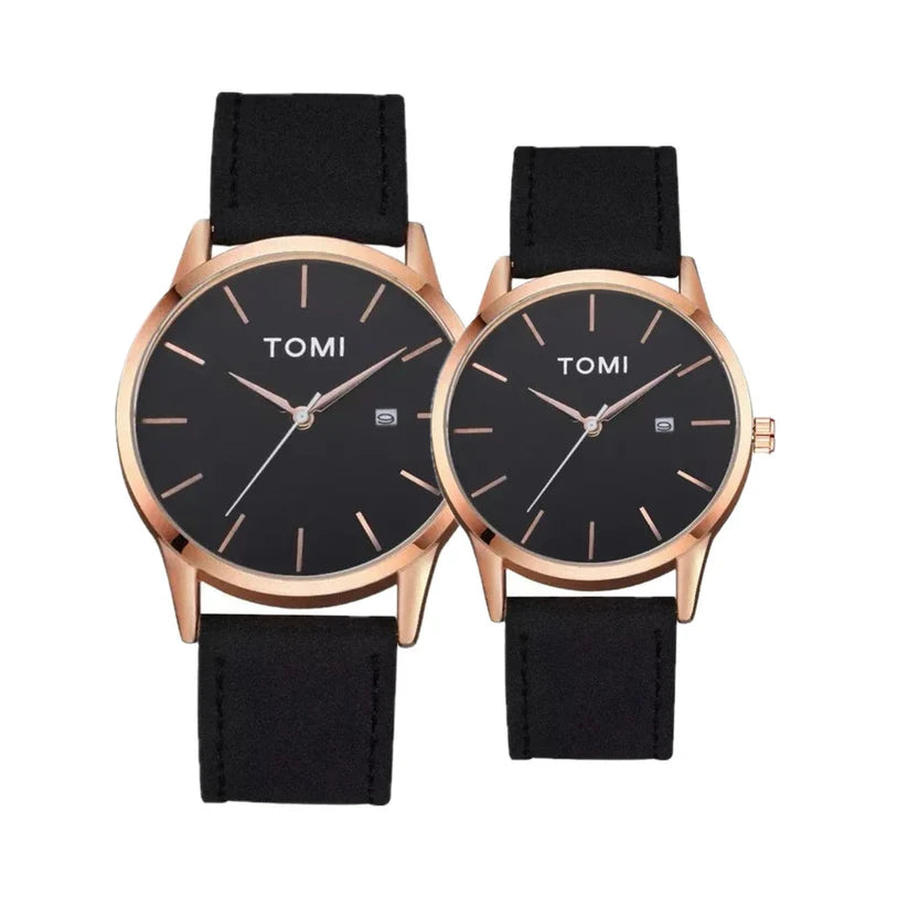 TOMI T-071 Couple Leather Watch - Tomi Watches